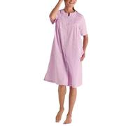 Miss Elaine Women's Seersucker ShortSleeve Short Robe, Pink/White Check, Large