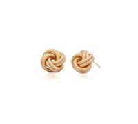Miss Glorael Timeless Twisted Knot Design featuring a chunky rope-like texture that symbolizes love and connection. The dimensional design catches light for a meaningful and stylish look, 0.2in