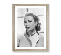 Miss Grace Kelly Modern Framed Print | A4 Oak Framed Wall Art | Ready to Hang | Modern Nature Picture | Living Room Bedroom Lounge Office