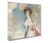 Miss Grace Woodhouse by John Singer Sargent Canvas Print | Gallery Wrapped 30mm Frame Wall Art | 20x20 inches | Ready to Hang | Modern Picture | Living Room Bedroom Lounge Office