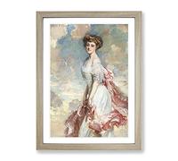 Miss Grace Woodhouse By John Singer Sargent Classic Painting Framed Print | A3 Oak Framed Wall Art | Ready to Hang | Classic Historical Picture | Living Room Bedroom Lounge Office