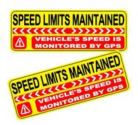 Miss Kiss GPS Monitored Vehicle Magnet, Speed Limit Warning for Company Car | 2 Pack 9.84*3.5 inch GPS Tracked Speed Limit Magnet for Company Fleets, Trucks & Delivery Vehicles, Removable and Reusable