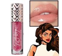 Miss Lady Diamond Black Lip Gloss,Shimmer Liquid Color Changing Lipstick, Magic Color Changing Lip Oil Moisturizing Long Lasting
