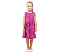 Miss Lavish London Baby Girl Casual Dresses - Audrey Hepburn Vintage Style, A-Line Cute Midi Sundress, Birthday Summer Outfit, Spring & Summer Boho Special Occasions Dress Round Neck Purple, 7-8 Years