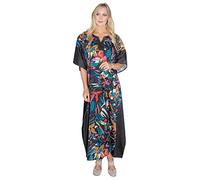 Miss Lavish London Kaftan Dresses for Women, Beach Kaftan Coverups, African Plus Size Dress, Hawaiian Coverups for Women, Long Beach & Swimsuit Coverups- Black Camo, One Size