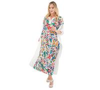 Miss Lavish London Kaftan Dresses for Women, Beach Kaftan Coverups, African Plus Size Dress, Hawaiian Coverups for Women, Long Beach & Swimsuit Coverups-White Camo, 2XL