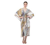 Miss Lavish London Kaftan Dresses - Long Caftan for Women with Pockets - Day Out Sun Evening Holiday Dress Loungewear & Beach Ready Cover-Ups (187-Paint Splatter, L)