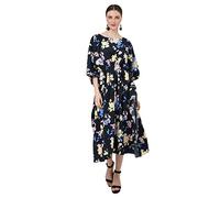 Miss Lavish London Women’s Poly Crepe Kaftan Dress with Pockets Batwing Sleeve Maxi Beach Swimsuit Cover Up, Resort Wear Cruise Dress