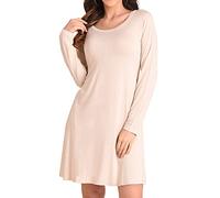 Miss Lavish London Women's Flowy Casual Dress - Beige Boho Chic Comfortable Day Dresses, Loose Fit Summer Sundress 2024, Perfect for Graduation Parties, Wedding Guest Fashion Dresses, Small