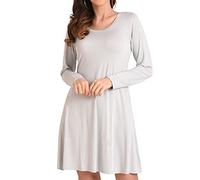 Miss Lavish London Women's Flowy Casual Dress - Cool Grey Boho Chic Comfortable Day Dresses, Loose Fit Summer Sundress 2024, Perfect for Graduation Parties, Wedding Guest Fashion Dresses, Large