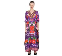 Miss Lavish London Women's Kaftan Dress UK - Plus Size Kaftan Dresses, Long Full-Length Beach Cover Up - Bohemian Holiday Wear, Modest Caftan Style, Summer Kaftans for Beach & Resort-Purple10-16(144)