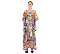 Miss Lavish London Women's Kaftan Dress UK - Plus Size Kaftan Dresses, Long Full-Length Beach Cover Up - Bohemian Holiday Wear, Modest Caftan Style, Summer Kaftans for Beach & Resort-Multi18-22(149)