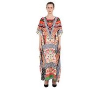 Miss Lavish London Women's Kaftan Dress UK - Plus Size Kaftan Dresses, Long Full-Length Beach Cover Up - Bohemian Holiday Wear, Modest Caftan Style, Summer Kaftans for Beach & Resort-Black10-16(146)