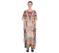 Miss Lavish London Women's Kaftan Dress UK - Plus Size Kaftan Dresses, Long Full-Length Beach Cover Up - Bohemian Holiday Wear, Modest Caftan Style, Summer Kaftans for Beach & Resort-Black(146)