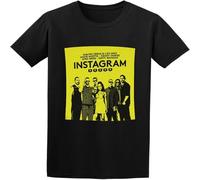 MISS LILLY David Guetta Instagram Shirt T for Mens Fit Casual Graphic Short Sleeve Tops Black M