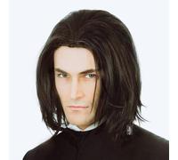 Miss Lirenn® Assassin Wick Wig Hitman Wig Brown Keanu Wig 90s Mens Costume - Hitman Brown Wig Vincent Vega Wig Hairstyle Can Tie into Ponytail, Brown Color (Brown) + 02 Wig Cap Free