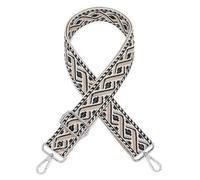 Miss Lulu 3.8cm Wide Retro Replacement Shoulder Strap - Adjustable, for Shoulder/Crossbody/Messenger Bags, DIY Accessories (Black)