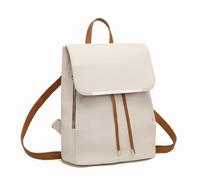 Miss Lulu Backpack for Women, Small PU Leather Drawstring City Daypack | Small PU leather backpack with drawstring and magnetic closure, organised pockets and adjustable straps for work and travel