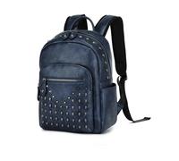 Miss Lulu Skull Rivet PU Leather Casual Daypack,Retro Punk Style Studded Backpack for Women