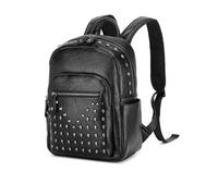 Miss Lulu Backpack for Womens, PU Leather Backpacks Skull Daypack with Zipper Anti-theft