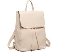 Miss Lulu Backpack Women Small Waterproof Backpack City Backpack Backpack Women Modern Backpack Women PU Leather for Travel Work School (Beige), E1669 BG