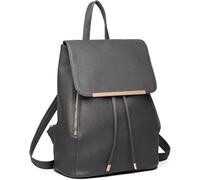 Miss Lulu Backpack Women Small Waterproof Backpack City Backpack Backpack Women Modern Backpack Women PU Leather for Travel Work School (Grey)