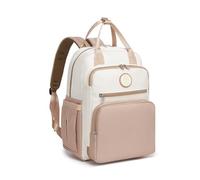 Miss Lulu Changing Bag Backpack Nappy Diaper Bag for Mum and Dad With Stroller Straps Multifunction Pockets Large for Travel Hospital Newborn (Khaki/Beige)