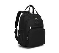 Miss Lulu Changing Bag Backpack Nappy Diaper Bag for Mum and Dad With Stroller Straps Multifunction Pockets Large for Travel Hospital Newborn (Black)