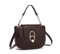 Miss Lulu Cross Body Bag for Women, PU Leather Crossbody Bag | Black Handbags & Shoulder Bags for Women, Stylish and Practical Daily Use Bag (Dark Brown)