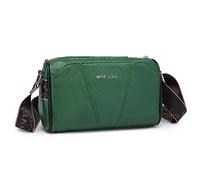 Miss Lulu Crossbody Bag Ladies Shoulder Bag with Wide Strap Genuine Leather with Detachable Shoulder Strap for Travel Shopping (Green)
