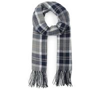 Miss Lulu Gifts for Men Scarf Plaid Check Winter Warm Soft Wool Tartan Scarves Christmas Presents (Dark Blue)