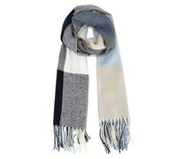 Miss Lulu Gifts for Men Scarf Plaid Check Winter Warm Soft Wool Tartan Scarves Christmas Presents (Navy)