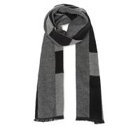 Miss Lulu Gifts for Men Scarf Winter Warm Soft Fashion Business Plaid Scarves Christmas Presents for Men (Black)