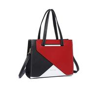 Miss Lulu Handbag for Women Fashion Top Handle Bag, Shoulder Bag, Easy Clean, with Adjustable Shoulder Strap, Can Contain 9.7' Tablet, Color Stitching Design, Can Switch Color Block Match