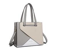 Miss Lulu Handbag for Women Fashion Top Handle Bag, Shoulder Bag, Easy Clean, with Adjustable Shoulder Strap, Can Contain 9.7' Tablet, Color Stitching Design, Can Switch Color Block Match