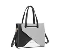 Miss Lulu Handbag for Women Fashion Top Handle Bag, Shoulder Bag, Easy Clean, with Adjustable Shoulder Strap, Can Contain 9.7' Tablet, Color Stitching Design, Can Switch Color Block Match