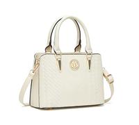 Miss Lulu Handbag for Women, Woven and Chevron Pattern, M Logo on The Front, Top Handle or Shoulder Bag