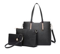 Miss Lulu Handbag Ladies Shopper Shoulder Bag Large Handle Bag Tote Bag Tote for Office School Shopping Travel Elegant PU Leather 3 Piece Set