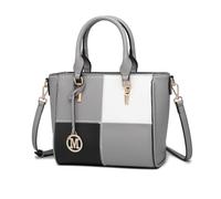 Miss Lulu Handbags for Women Color Block Match Shoulder Bag Lightweight Handbag Medium Top-Handle Bag