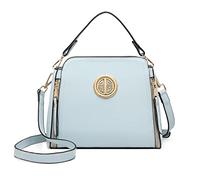 Miss Lulu Handbags for Women Cross Body Bag Girls Fashion Shoulder Bag PU Leather Top Handle (Blue)