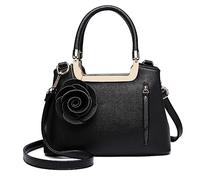 Miss Lulu Handbags for Women Ladies Shoulder Bags PU Leather Top Handle Bag | Multi-compartment design with gold-tone hardware and a detachable Floral charm, suitable for weddings, evenings and shopping