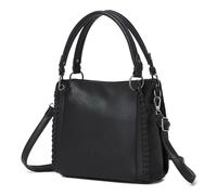 Miss Lulu Handbags for Women PU Leather Tote Bag, Medium Shoulder Handbag with Zip, Woven Top Handle Ladies Work Bag, Lightweight Waterproof Shopper with Adjustable Detachable Strap