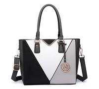 Miss Lulu Handbags for Women, V-Shape Shoulder Tote Bag, Lightweight Leather Look Medium Handbag