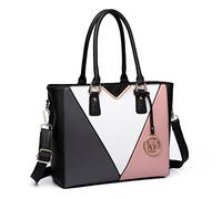 Miss Lulu Leather Look V-Shape Shoulder Handbag