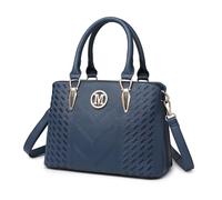 Miss Lulu Handbags for Women, Womens Top Handle Bag PU Leather Shoulder Bag Blue
