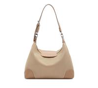 Miss Lulu Lightweight Hobo Bag Multifunctional Shoulder Bag with White Hardware and Removable Shoulder Strap (Khaki)