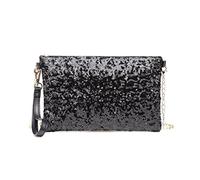 Miss Lulu Mini Crossbody Bag For Women Clutch Chain Shoulder Bag Evening Party Shining Sequins Black