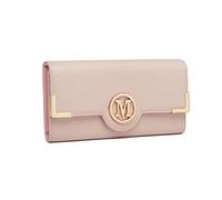 Miss Lulu Purses for Women Long Wallet Ladies Zipper Pocket Multiple Card Slots PU Leather with Metal Buckle