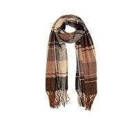 Miss Lulu Scarf for Men Plaid Check Winter Warm Soft Wool Scarves with Tassel Large Tartan Wrap (Brown)