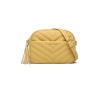 Miss Lulu Small Cross Body Bags for Women, Anti-Theft Black Handbag for Travel, PU Leather with Adjustable Strap, V-Shaped Pattern & Tassel Detail